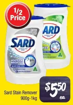 Farmer Jack's Sard Stain Remover offer