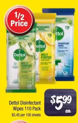 Farmer Jack's Dettol disinfectant wipes offer