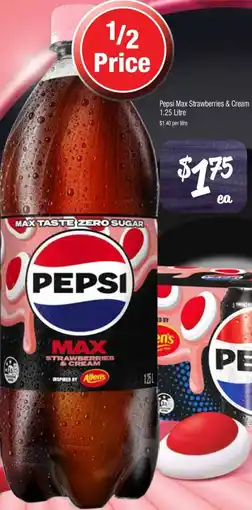 Farmer Jack's Pepsi max strawberries & cream offer