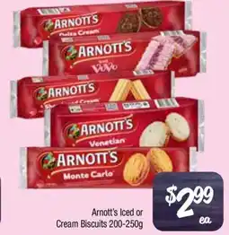 Farmer Jack's Arnott's iced or cream biscuits offer