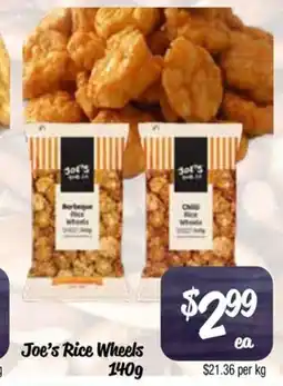 Farmer Jack's Joe's rice wheels offer