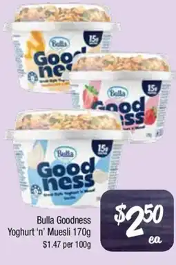 Farmer Jack's Bulla goodness yoghurt 'n' muesli offer
