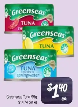 Farmer Jack's Greenseas tuna offer