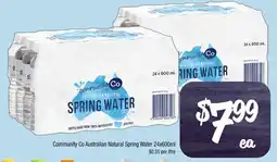 Farmer Jack's Community co australian natural spring water offer