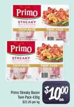 Farmer Jack's Primo Streaky Bacon Twin Pack offer