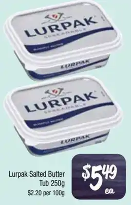 Farmer Jack's Lurpak salted butter tub offer