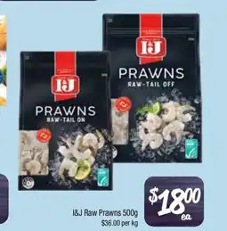 Farmer Jack's I&j raw prawns offer