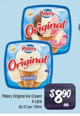Farmer Jack's Peters original ice cream offer