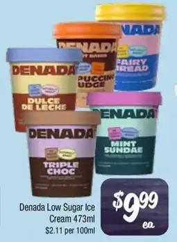 Farmer Jack's Denada low sugar ice cream offer