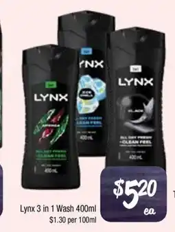 Farmer Jack's Lynx 3 in 1 wash offer