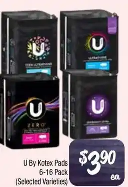 Farmer Jack's U by kotex pads offer