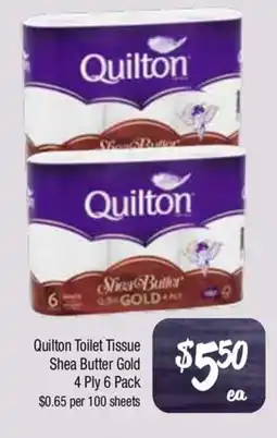 Farmer Jack's Quilton toilet tissue shea butter gold offer