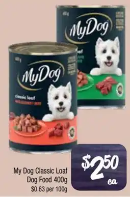 Farmer Jack's My dog classic loaf dog food offer