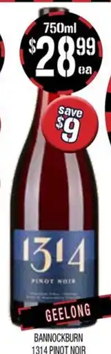 Farmer Jack's bannockburn 1314 pinot noir offer