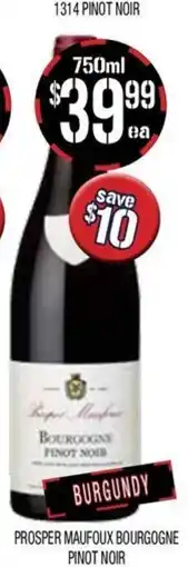Farmer Jack's Prosper maufoux bourgogne pinot noir offer