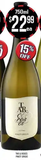 Farmer Jack's Tar & roses pinot grigio offer