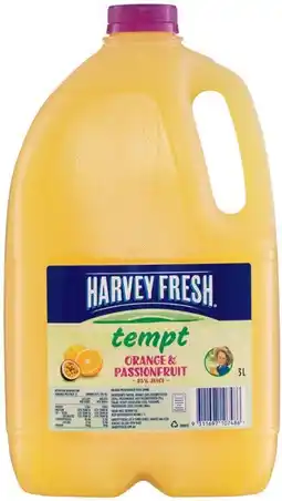 IGA Harvey Fresh Tempt Fruit Drink Selected Varieties offer