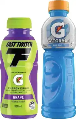 IGA Gatorade 600mL or Fast Twitch 350mL Selected Varieties offer