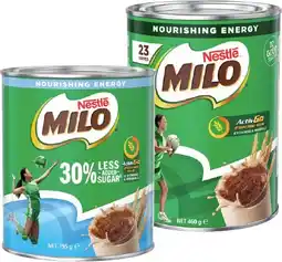IGA Nestlé Milo Original 460g or Milo 30% Less Added Sugar 395g offer