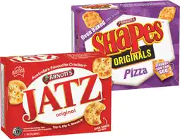 IGA Arnott’s Shapes 130‑190g or Jatz 225g Selected Varieties offer