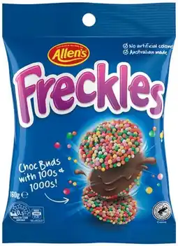 IGA Allen’s Freckles, Jaffas or Nestlé Smarties Share Pack 160g offer