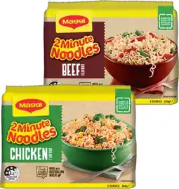 IGA Maggi 2 Minute Noodles Selected Varieties offer