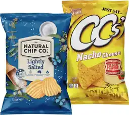 IGA The Natural Chip Co. Chips or CC’s Corn Chips 175g Selected Varieties offer