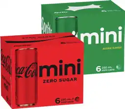 IGA Coca‑Cola, Sprite Mini or Mount Franklin 6x250mL Selected Varieties offer