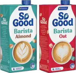 IGA Sanitarium So Good Barista Almond or Oat Long Life Milk 1 Litre offer