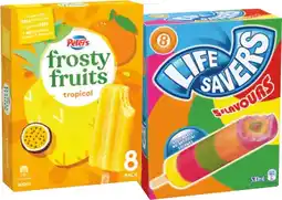 IGA Life Savers Ice Block 8 Pack or Peters Frosty Fruits 6‑8 Pack Selected Varieties offer