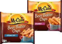 IGA McCain Beer Batter Chips or Wedges 750g Selected Varieties offer