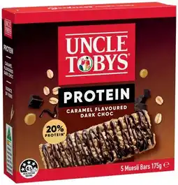 IGA Uncle Tobys Protein Bars Selected Varieties offer