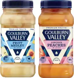 IGA Goulburn Valley Fruit in Juice or Nectar 700g Selected Varieties offer