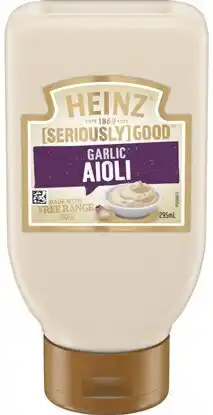 IGA Heinz Seriously Good Aioli Selected Varieties offer