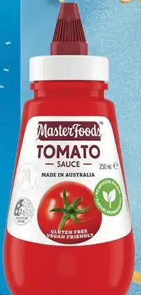 IGA MasterFoods Tomato, Hot Chilli or Barbecue Squeezy Sauce 250mL offer