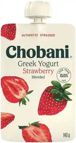 IGA Chobani Greek Yogurt Pouch Selected Varieties offer