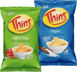 IGA Thins Chips 150‑175g Selected Varieties offer