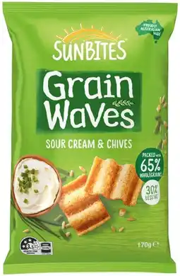 IGA Sunbites Grain Waves Wholegrain Chips Selected Varieties offer
