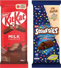 IGA Nestlé Chocolate Blocks 118‑180g Selected Varieties offer