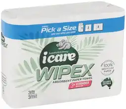 IGA Icare Wipex Pick a Size Paper Towel offer