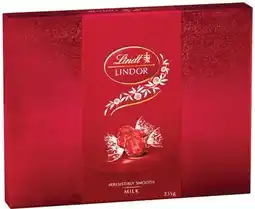 IGA Lindt Lindor Chocolate Gift Box 232‑235g Selected Varieties offer