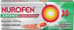 IGA Nurofen Zavance Ibuprofen 200mg Liquid Capsules offer