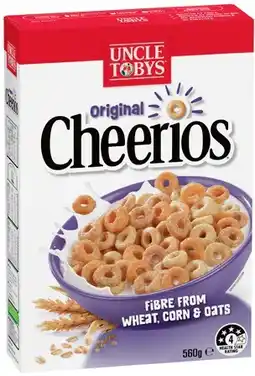 IGA Uncle Tobys Cheerios 450‑560g Selected Varieties offer