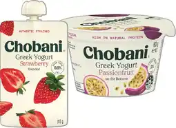 IGA Chobani Greek Yogurt Pouch 140g or Pot 150‑160g Selected Varieties offer