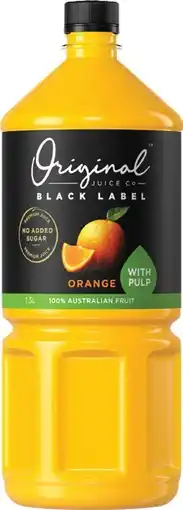 IGA Original Juice Co Black Label Orange Juice Selected Varieties offer
