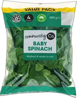 IGA Community Co Baby Spinach Big Bag offer