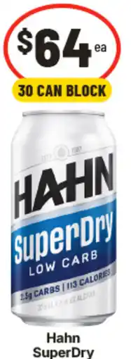 IGA Hahn SuperDry offer