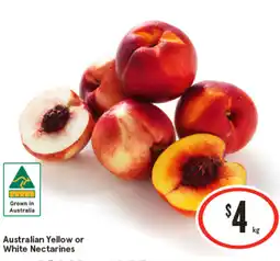 IGA Australian Yellow or White Nectarines offer
