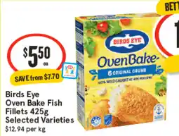 IGA Birds eye oven bake fish fillets offer