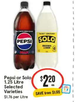 IGA Pepsi or Solo offer